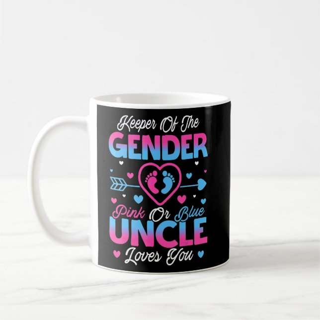 Baby Gender Visa Rosa eller Blåfarbror Kärlek Kaffemugg (Vänster)