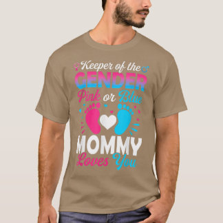 Baby Gender Visa Rosa eller blått Mamma T Shirt