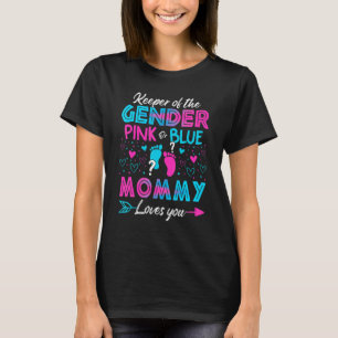 Baby Gender Visa Rosa eller blått Mamma T Shirt