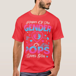 Baby Gender Visa Rosa eller Kärlek för blå par T Shirt