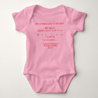 BABY GENIUS ONESY TEE SHIRT