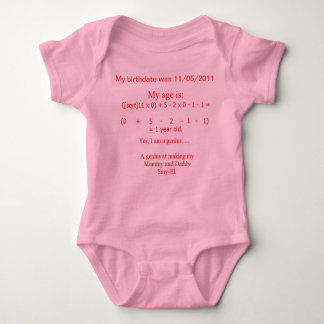 BABY GENIUS ONESY TRÖJA