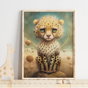 Baby Gepard Könsneutral   Gepard Väggtryck Poster