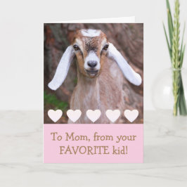 Baby get och örter Mamma födelsedag Kort