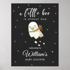 Baby Ghost Baby Shower Little Boo Välkomstskylt Poster