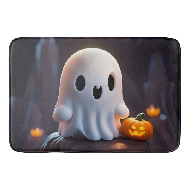 Baby Ghost Creepy Cute Halloween-tecken Badrumsmatta (Framsidan)