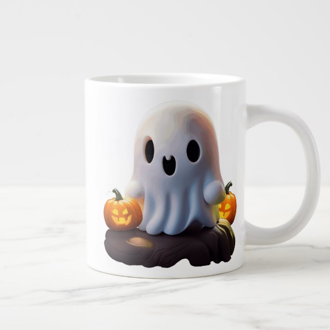 Baby Ghost Creepy Cute Halloween-tecken Jumbo Mugg (Höger)