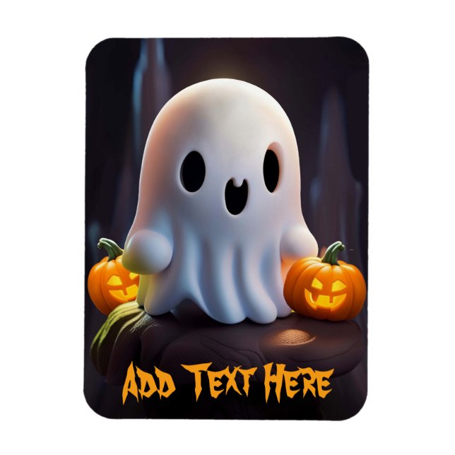 Baby Ghost Creepy Cute Halloween-tecken Magnet (Vertikal)