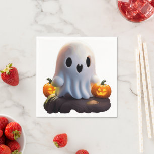 Baby Ghost Creepy Cute Halloween-tecken Pappersservett