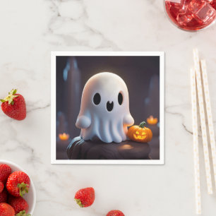 Baby Ghost Creepy Cute Halloween-tecken Pappersservett