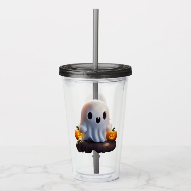 Baby Ghost Creepy Cute Halloween-tecken Take Away Mugg (Framsida)