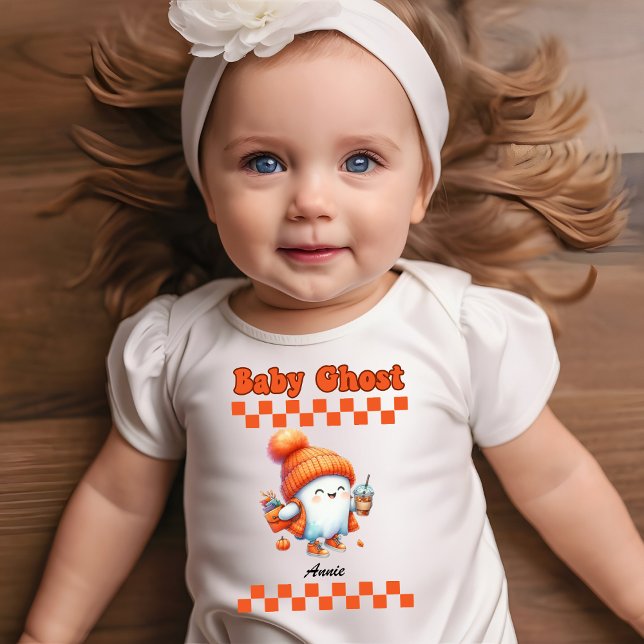 Baby Ghost Personlig Namn Halloween Gift Design T Shirt (Skapare uppladdad)