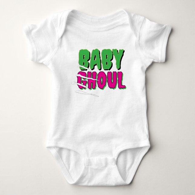 Baby Ghoul Funky Funny Ghoulishly Cute T Shirt (Framsida)