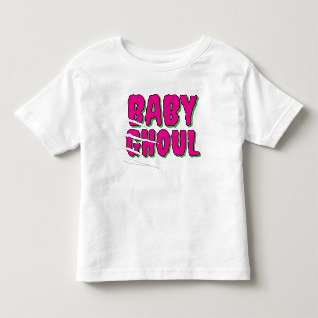 "Baby Ghoul" Roligt Funky Cute Halloween T-Shirt (Framsida)