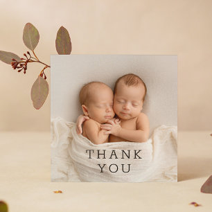 Baby Gift Tack Twillingars Nyfödda babyskor Kort
