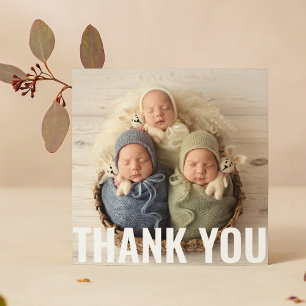 Baby Gift Triplets Tack Newborn Baby Shower Kort