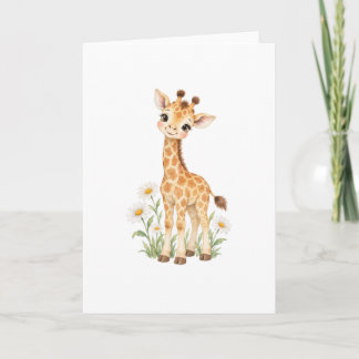 Baby Giraff Bland Prästkragar Kort