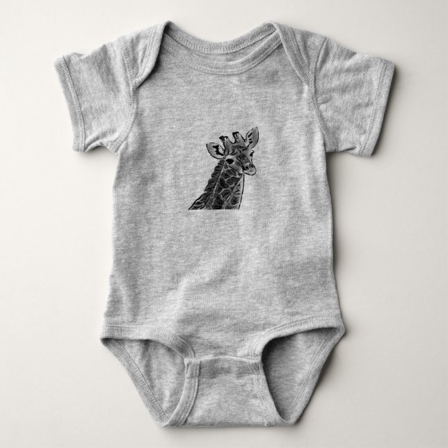  BABY-giraff BODYSUIT T Shirt (Framsida)