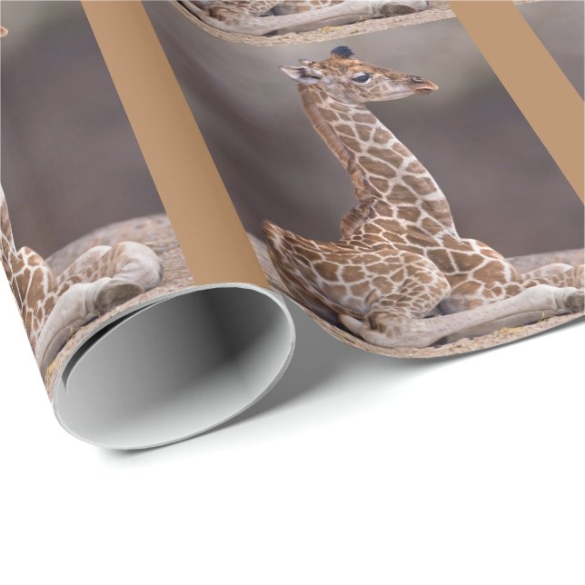 Baby-Giraff Presentpapper (Rullad Hörn)