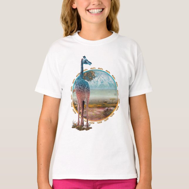 Baby Giraffe AFRICAN HERITAGE T Shirt (Framsida)