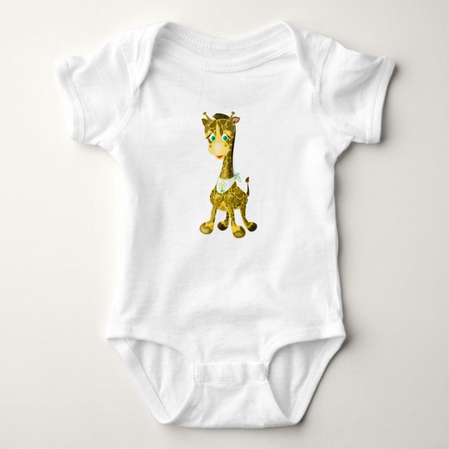 Baby Giraffe Baby Bodykostydräkt Tee (Framsida)