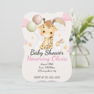 BABY GIRAFFE BABY SHOWER INBJUDANDE INBJUDNINGAR
