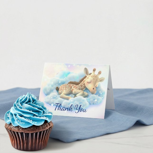 Baby Giraffe Baby Shower Tack Kort (Skapare uppladdad)
