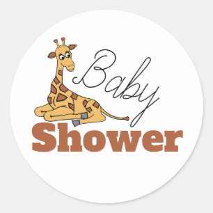 Baby Giraffe, babyskor Runt Klistermärke