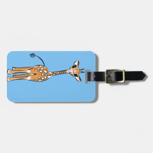 Baby Giraffe - blått Bagagebricka