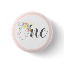 Baby Giraffe Blommigt nummer ett födelsedag Party