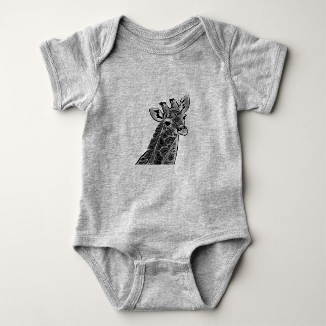 BABY giraffe BODYSUIT T Shirt (Framsida)