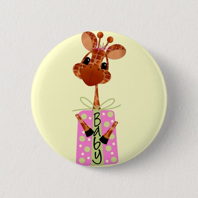 Baby Giraffe Button Knapp (Framsida)