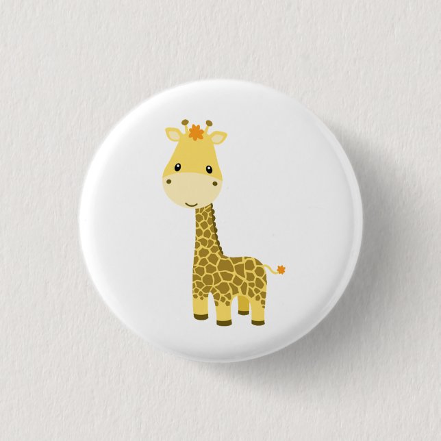 Baby Giraffe Button Knapp (Framsida)