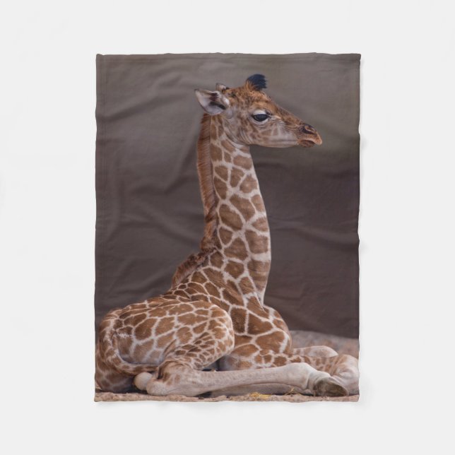 Baby Giraffe Flanellfilt Fleecefilt (Framsidan)
