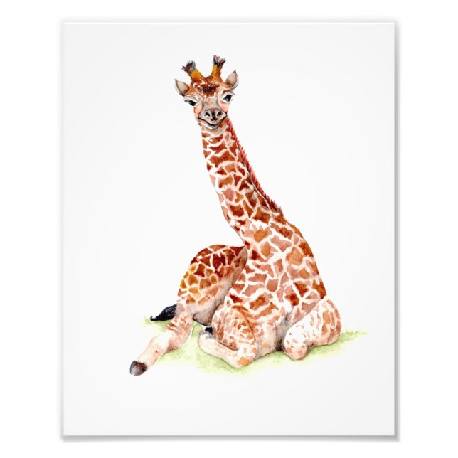 Baby Giraffe Fototryck (Framsidan)
