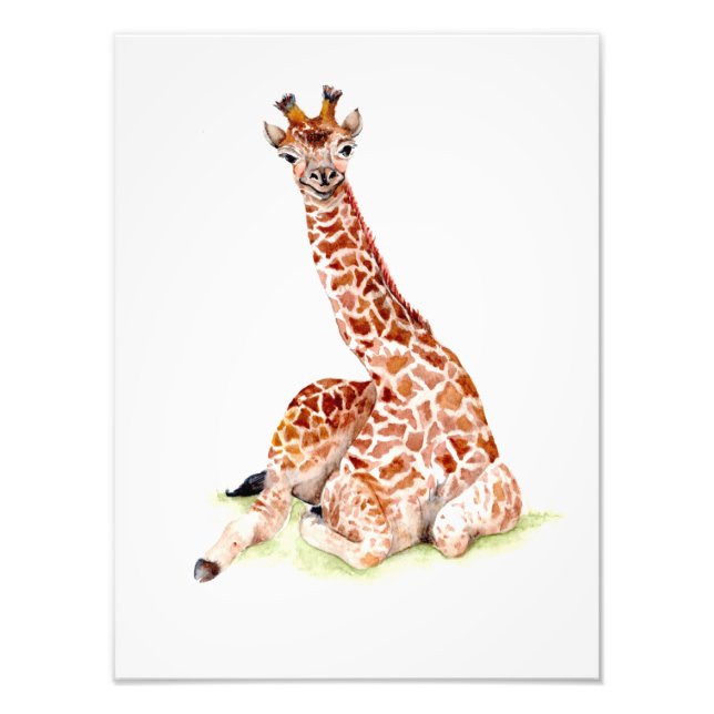 Baby Giraffe Fototryck (Framsidan)