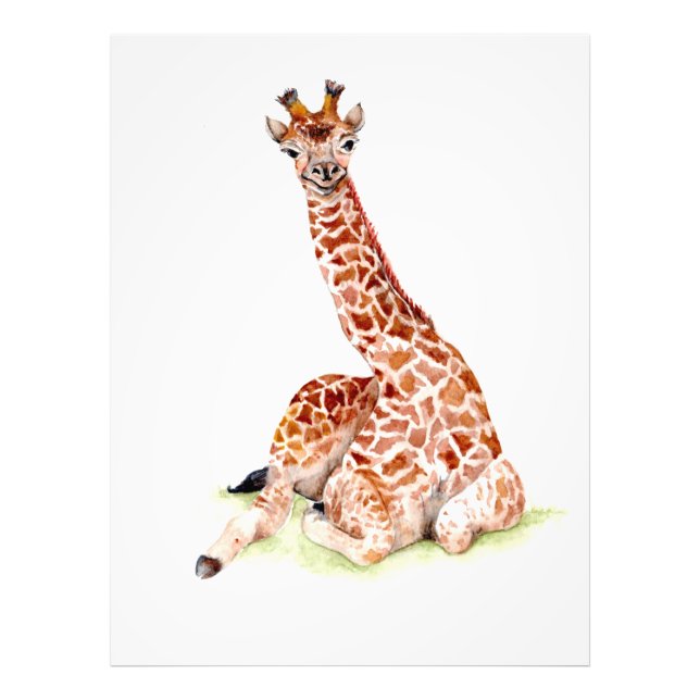 Baby Giraffe Fototryck (Framsidan)