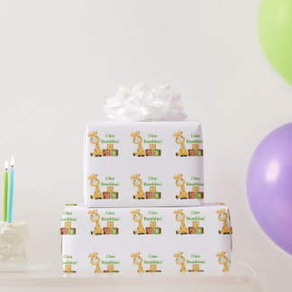 Baby Giraffe Girl Blocks Italia Nursery Newborn Presentpapper