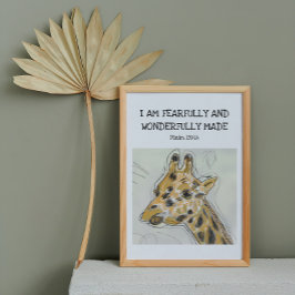 Baby Giraffe Grunge har på ett skrämmande och unde Poster
