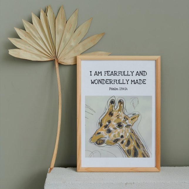 Baby Giraffe Grunge har på ett skrämmande och unde Poster (Skapare uppladdad)