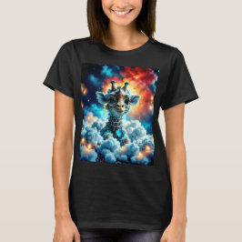 Baby Giraffe Head i Clouds T Shirt