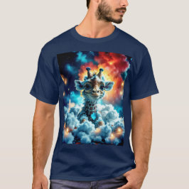Baby Giraffe Head i Clouds T Shirt
