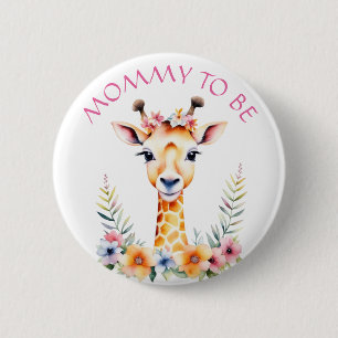 Baby Giraffe in Flowers, Mamma to be Babyskor Knapp