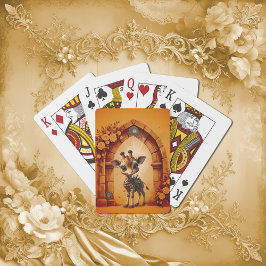 Baby giraffe in steampunk-tecknad casinokort