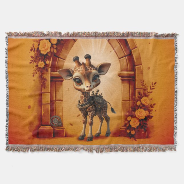 Baby giraffe in steampunk-tecknad filt (Framsidan)