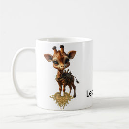 Baby giraffe in steampunk-tecknad kaffemugg