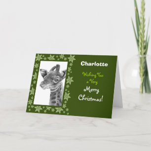 Baby Giraffe julkort Helgkort