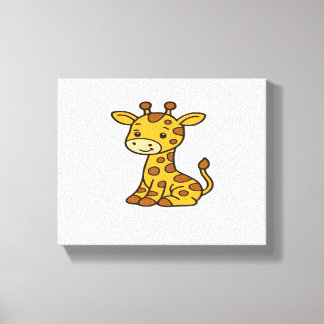 baby giraffe Klassisk T-shirt Canvastryck