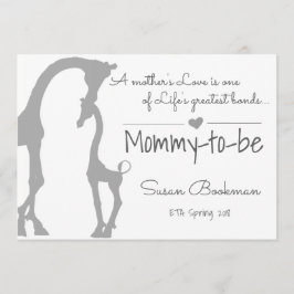 Baby Giraffe Mamma to be Gravid Notice Meddelande