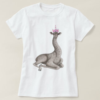 Baby Giraffe med enmajshat T Shirt